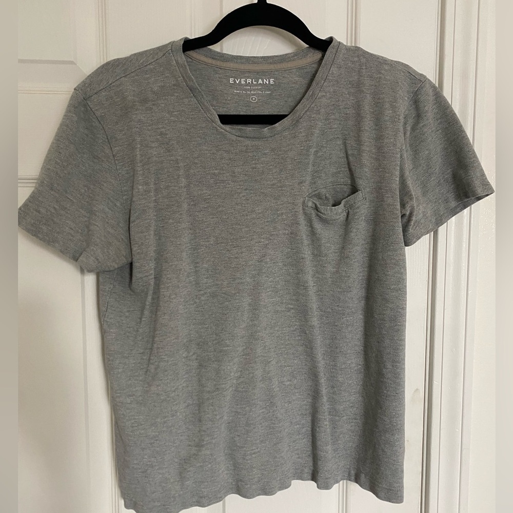 Everlane Gray Short Sleeve Pocket Tee